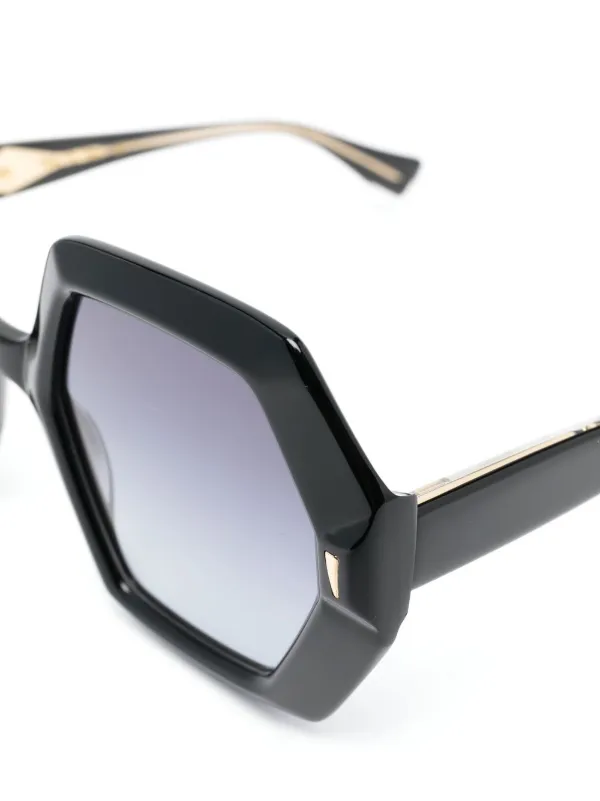 Oversized hexagon outlet sunglasses