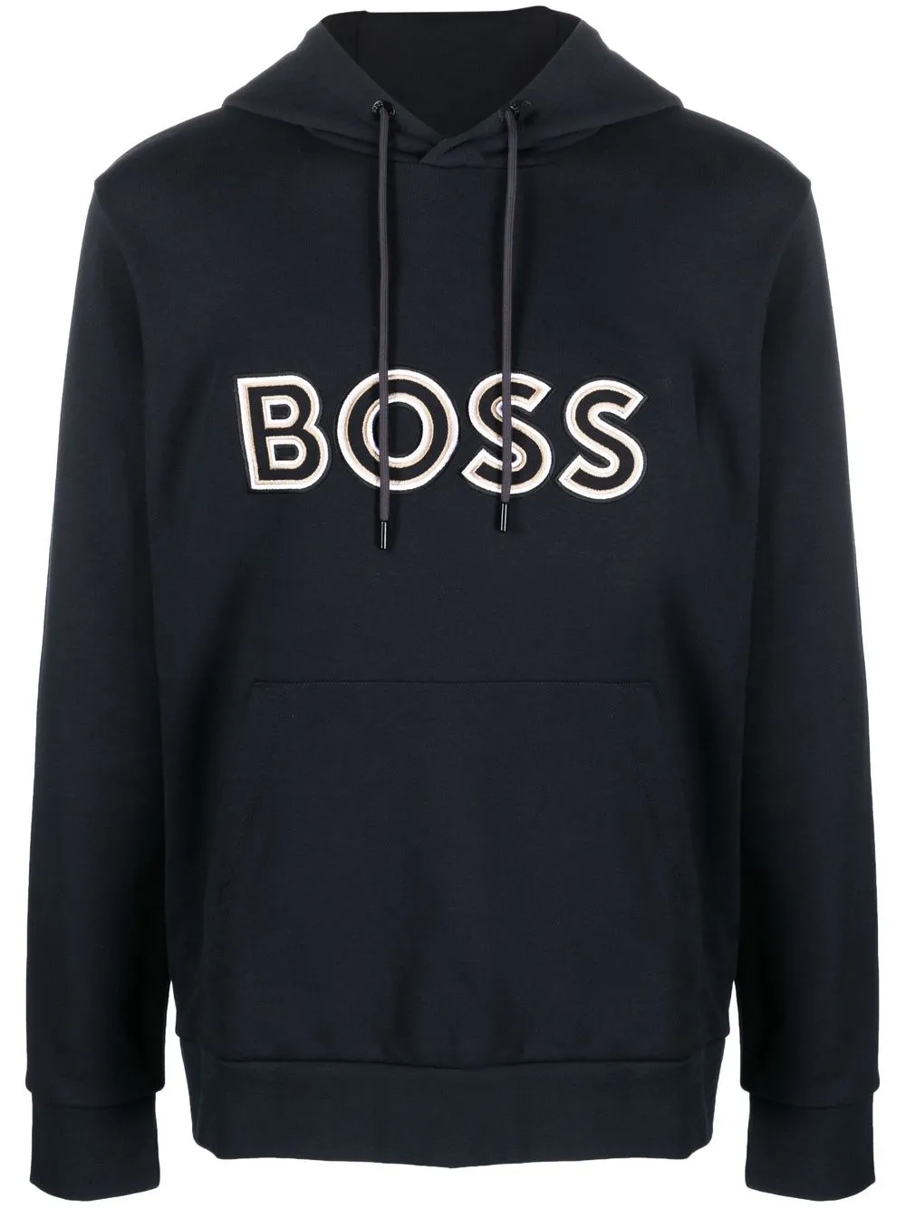 

BOSS hoodie con logo estampado - Azul