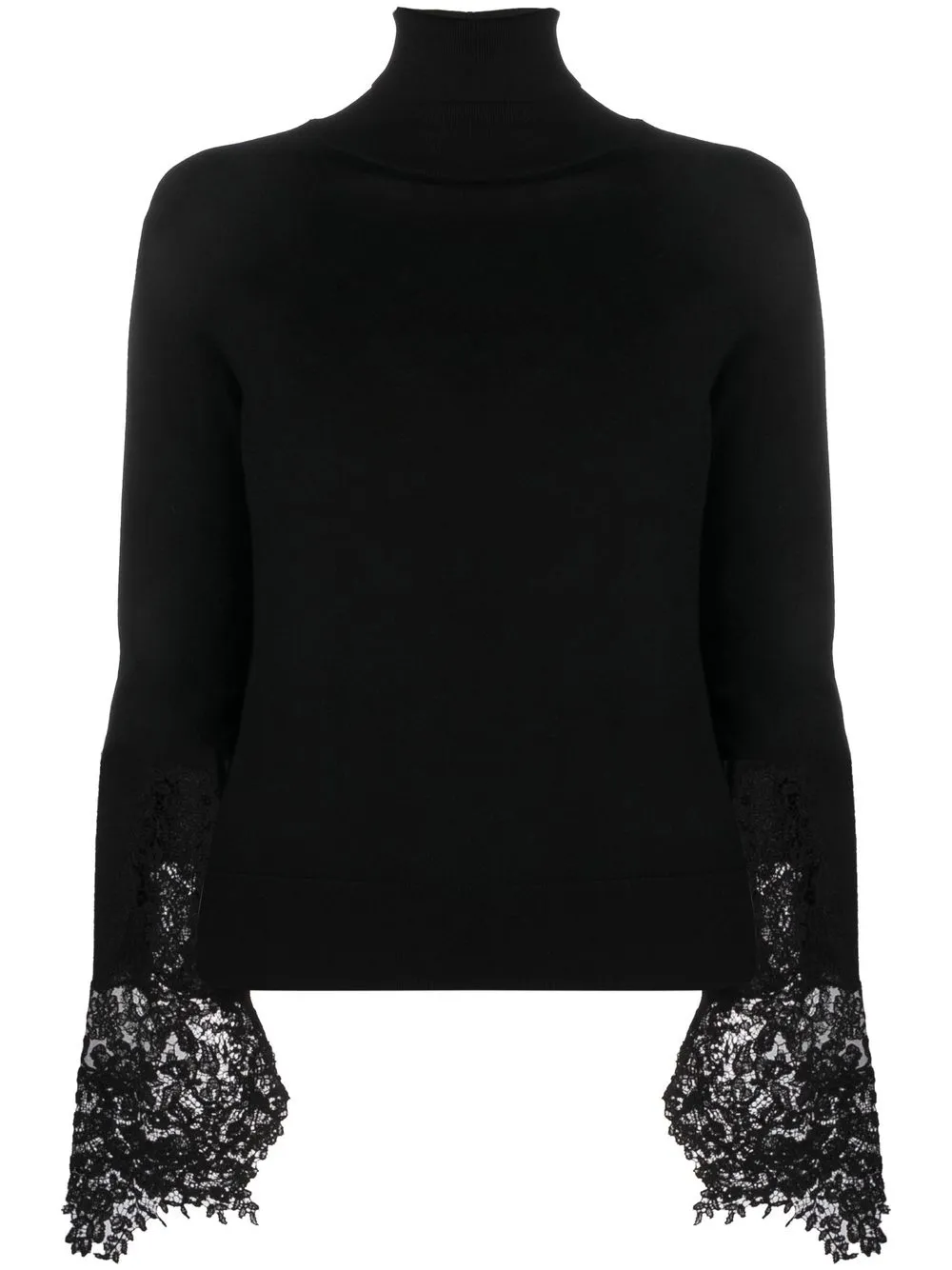 

Ermanno Scervino lace-cuffs wool jumper - Black