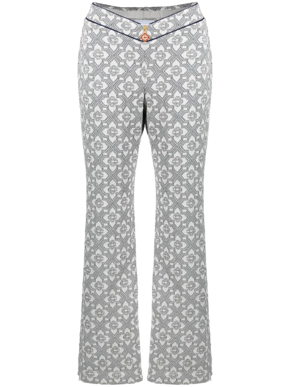 

Casablanca pantalones con monograma en jacquard - Blanco