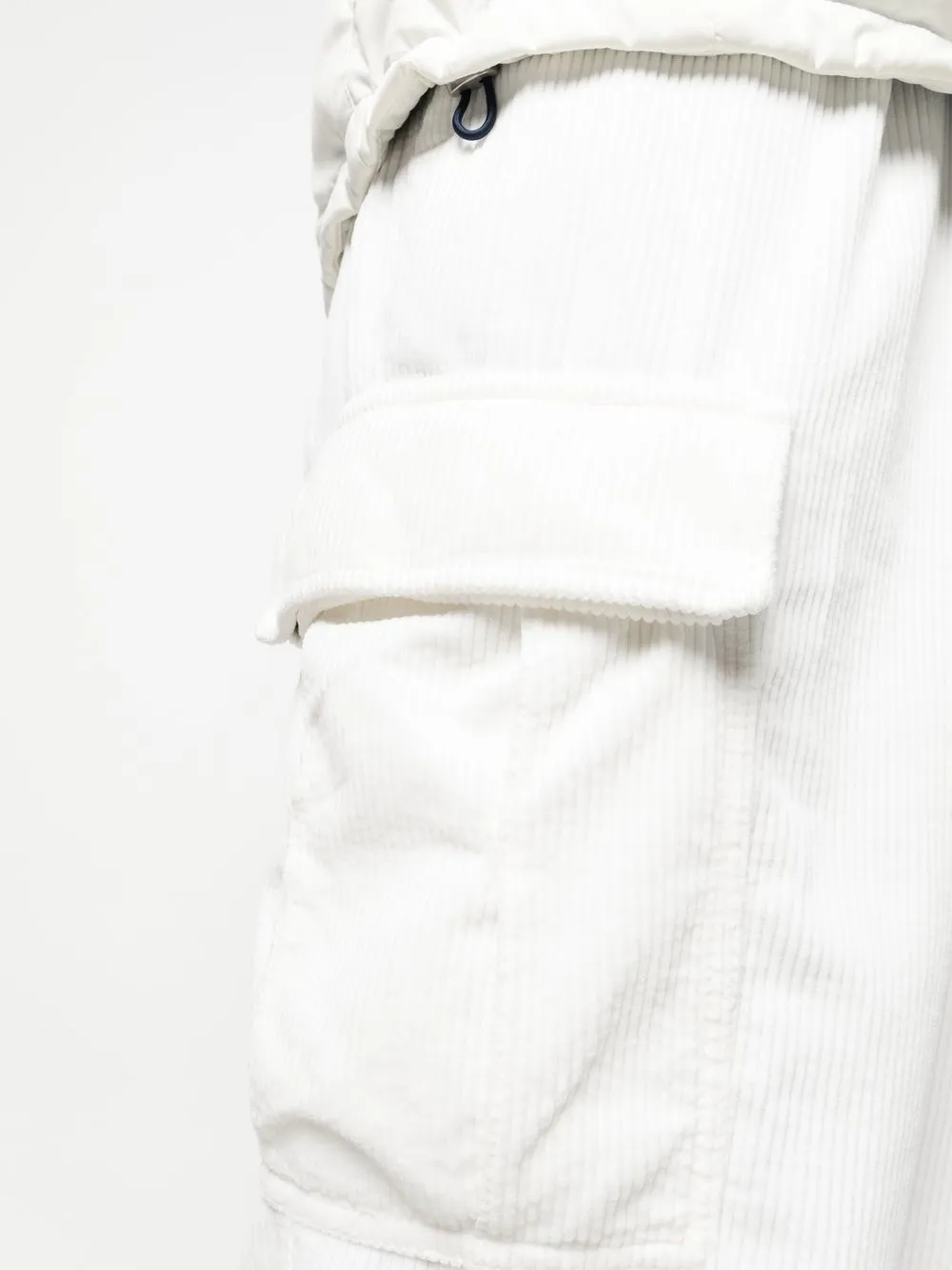Brunello Cucinelli Corduroy Cargo Trousers In Weiss