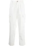 Brunello Cucinelli corduroy cargo trousers - White