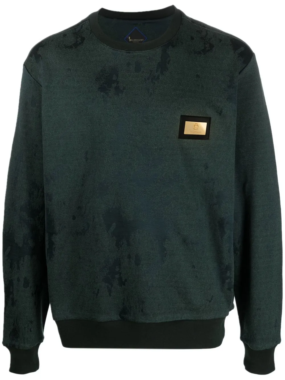 

Billionaire logo-patch crew neck jumper - Green