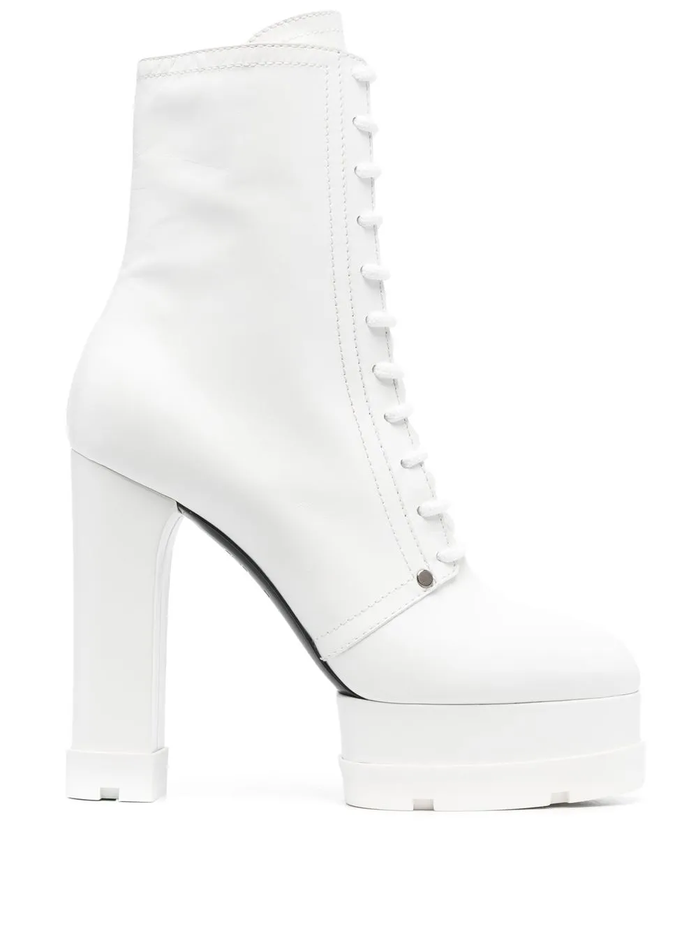 

Casadei lace-front 140mm heeled boots - White