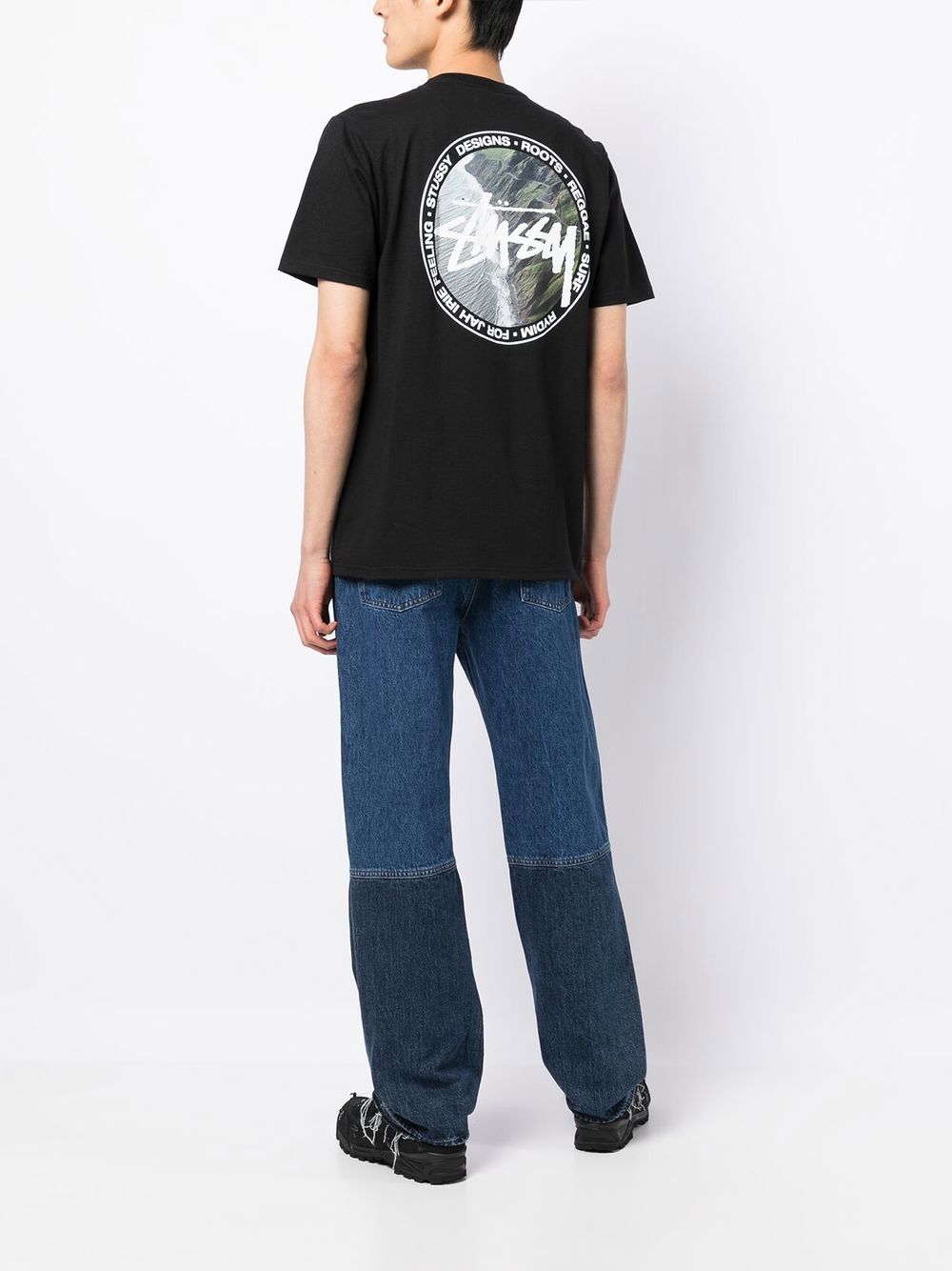 Stüssy T-shirt met logoprint - Zwart