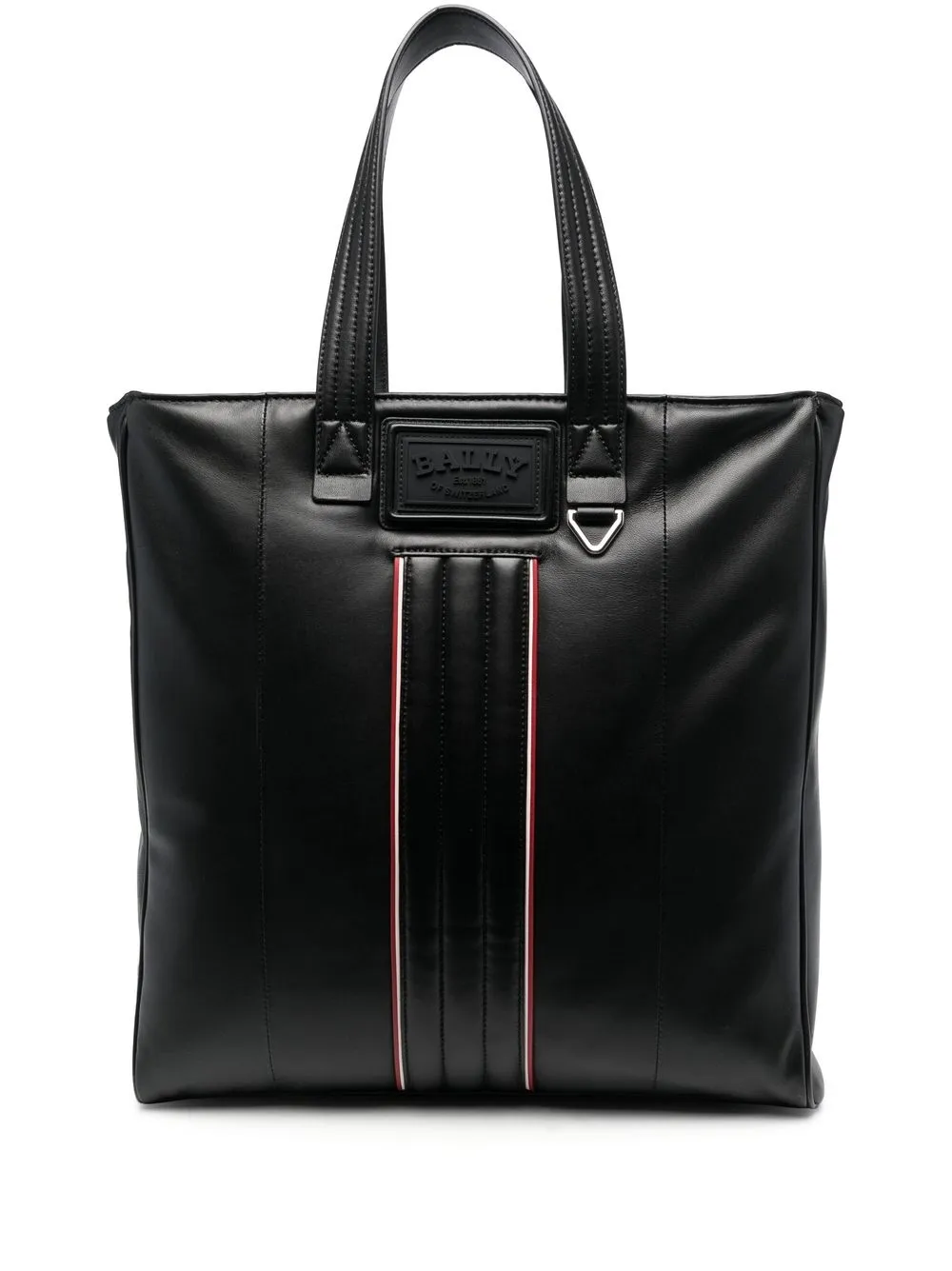 

Bally logo-patch leather tote bag - Black