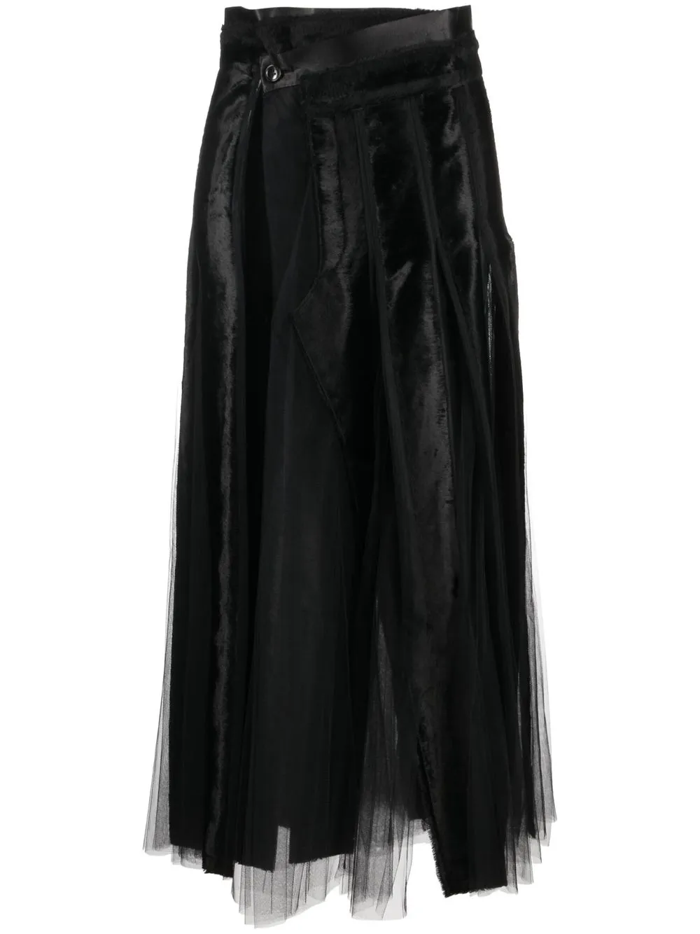 

Junya Watanabe falda Pleated Tulle - Negro