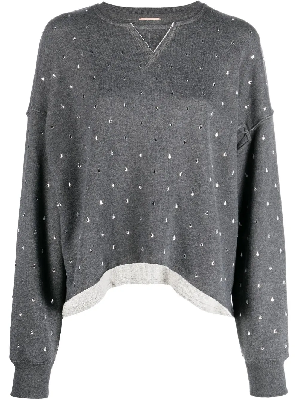 

Nº21 crystal-embellished sweatshirt - Grey