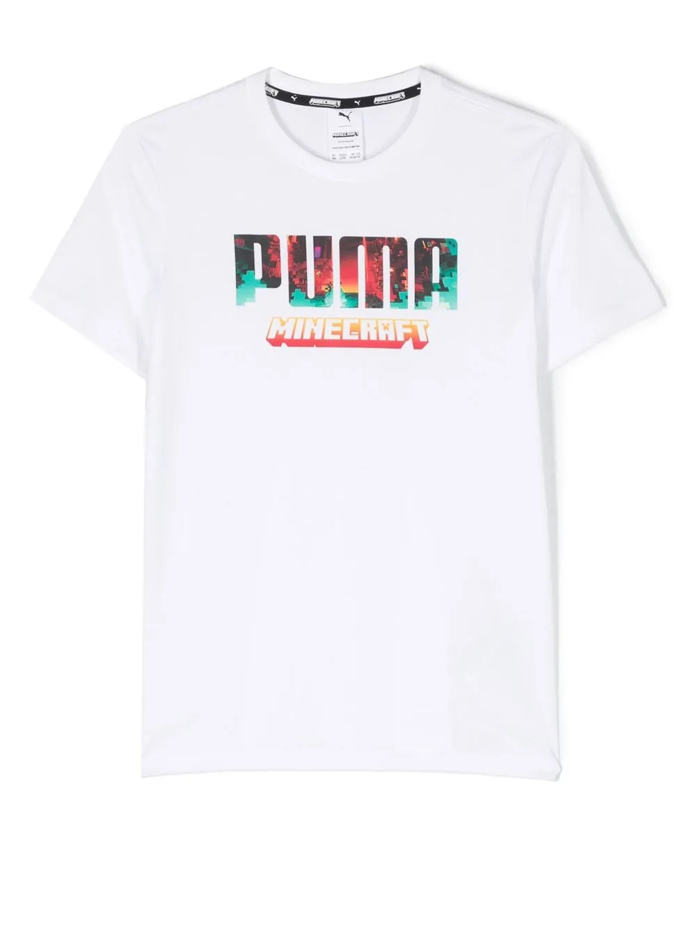 

Puma Kids Minecraft logo print T-shirt - White