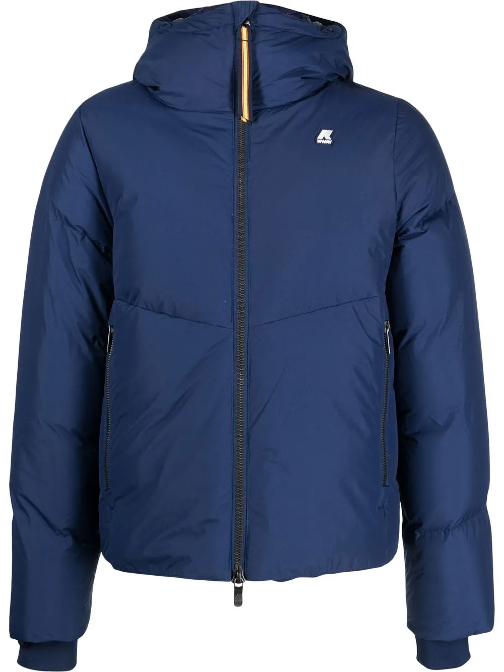 

K-Way logo-embroidered puffer jacket - Blue