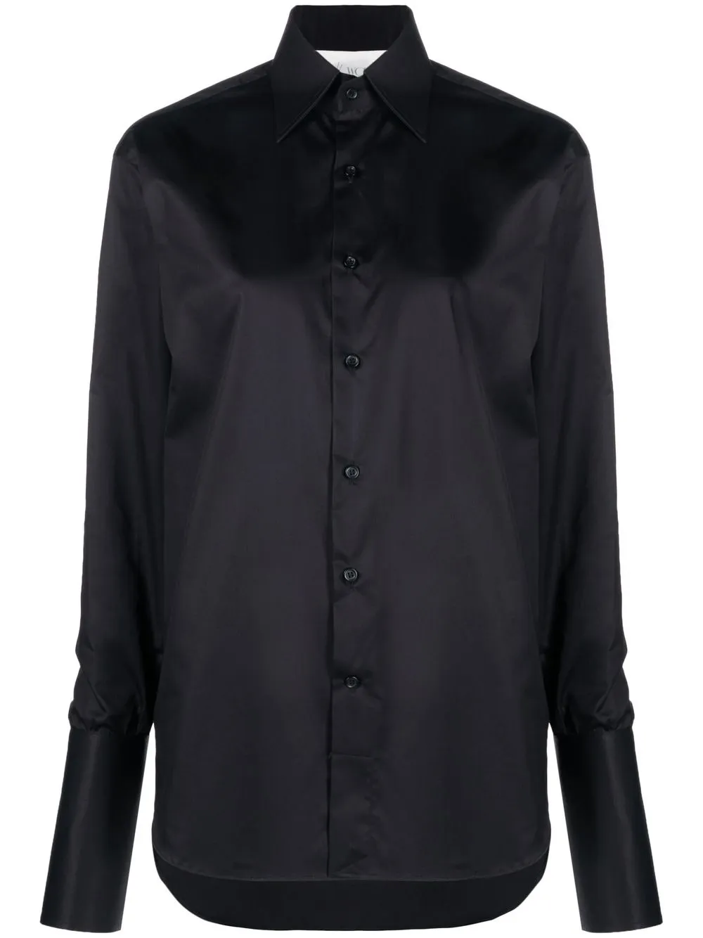

WOERA Signature button-up cotton shirt - Black