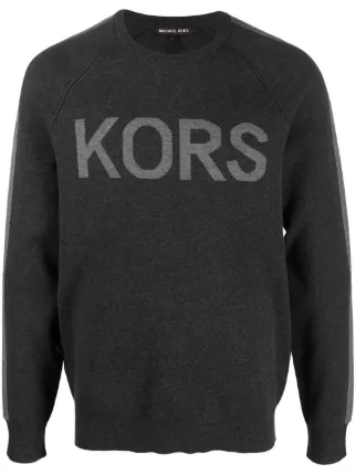 Michael Kors logo print Crew Neck Sweatshirt Grey FARFETCH AO