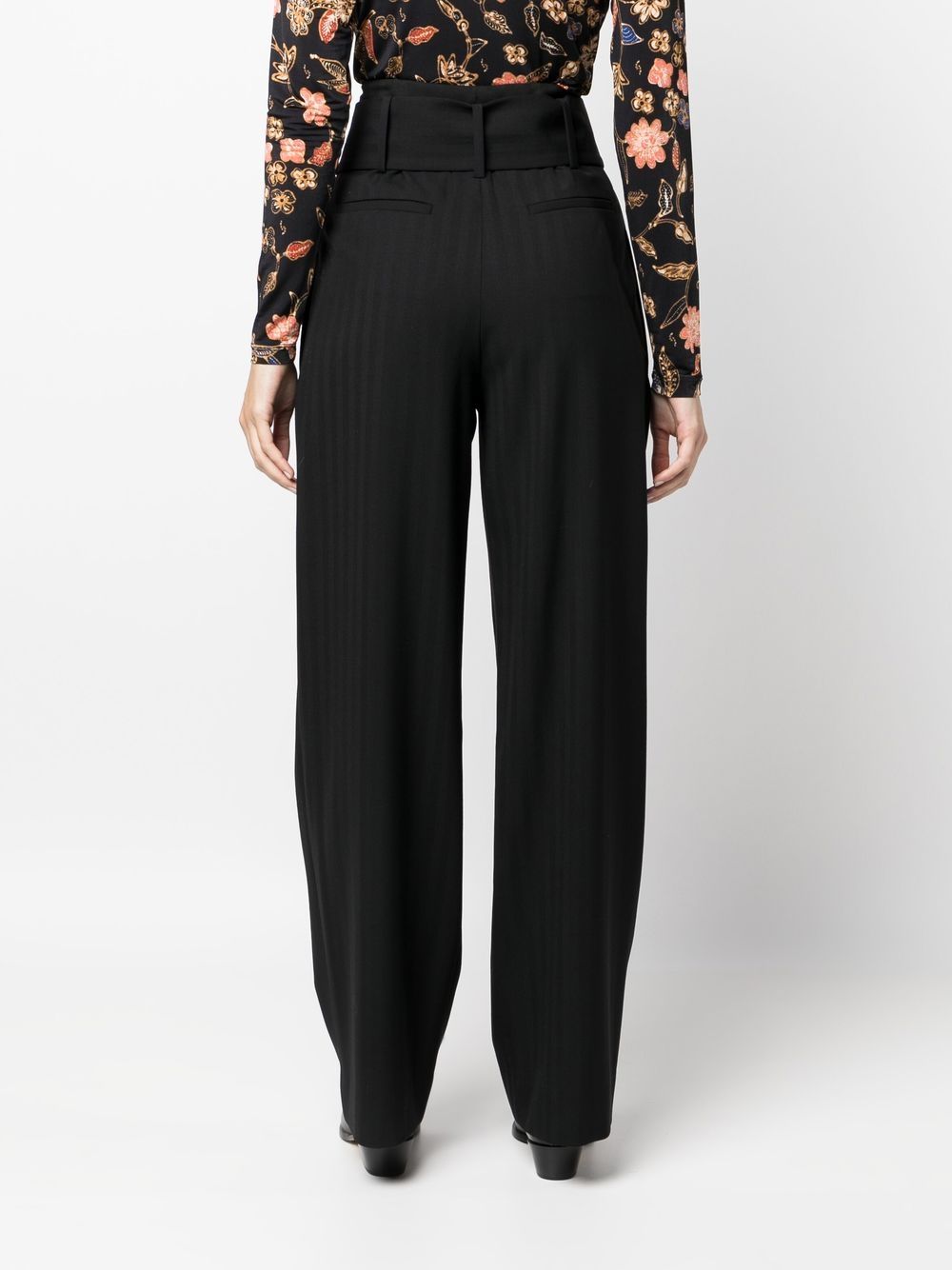 Shop Iro High-waisted Trousers In Black
