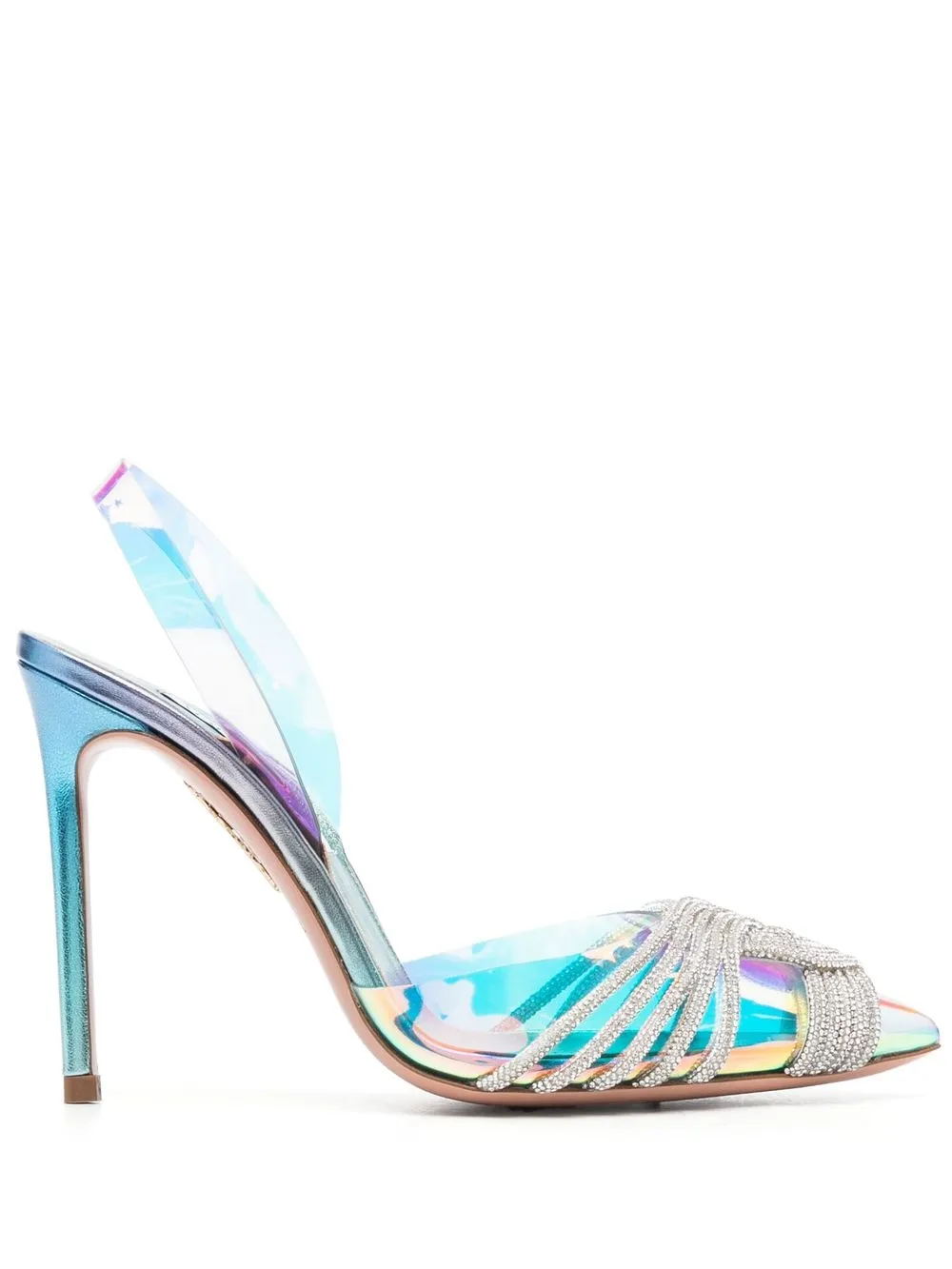 

Aquazzura 110mm crystal-embellished pumps - Blue