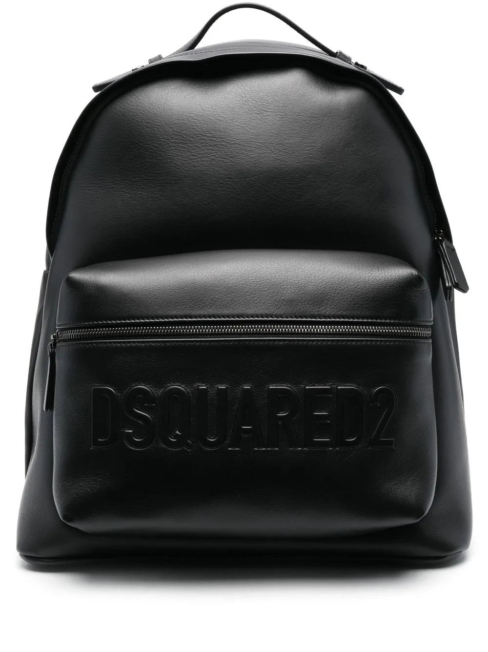 

Dsquared2 logo-embossed leather backpack - Black