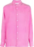 Jacquemus logo-embroidered textured shirt - Pink
