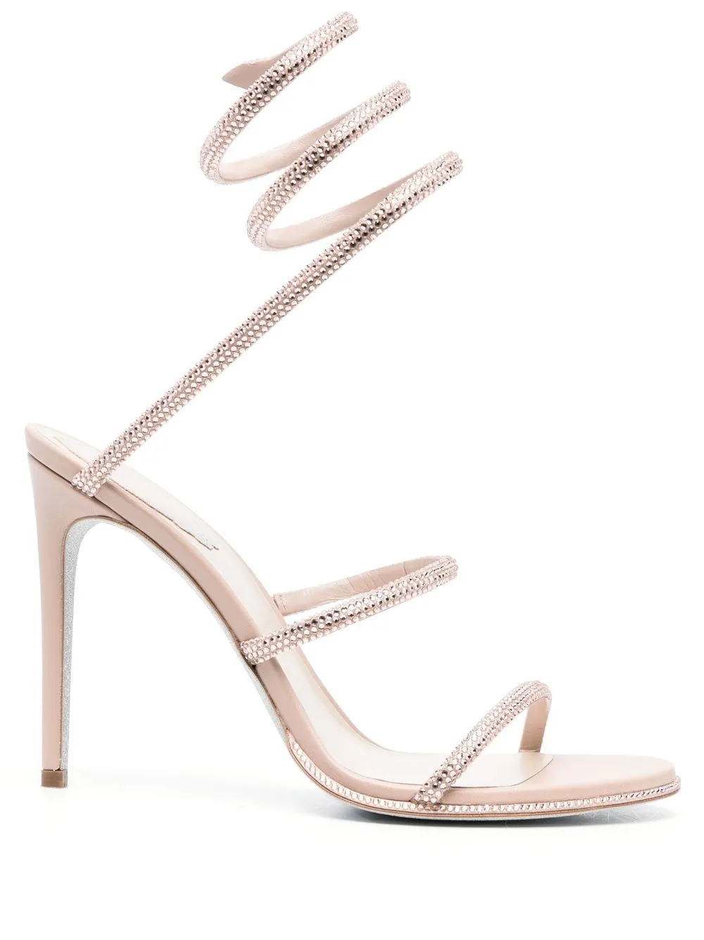 

René Caovilla Coil strappy 105mm sandals - Neutrals