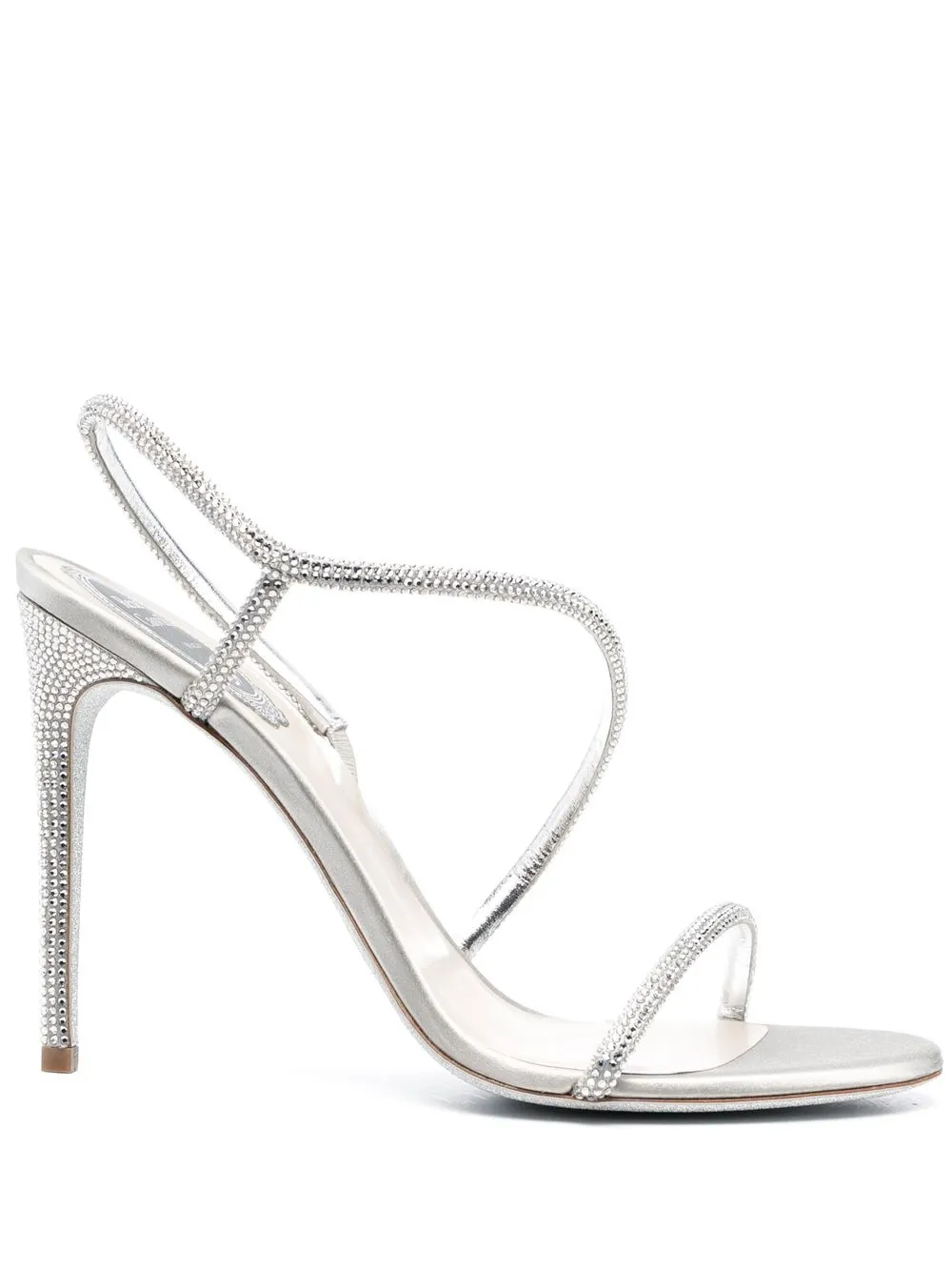 

René Caovilla crystal-embellished open-toe sandals - Silver