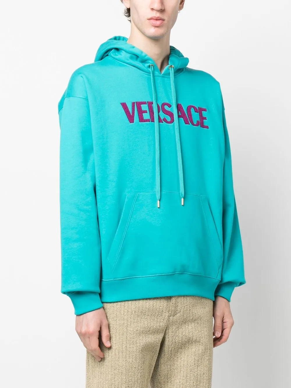 Versace logoprint Pullover Hoodie Farfetch