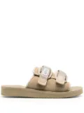 Suicoke logo-patch slip-on sandals - Neutrals