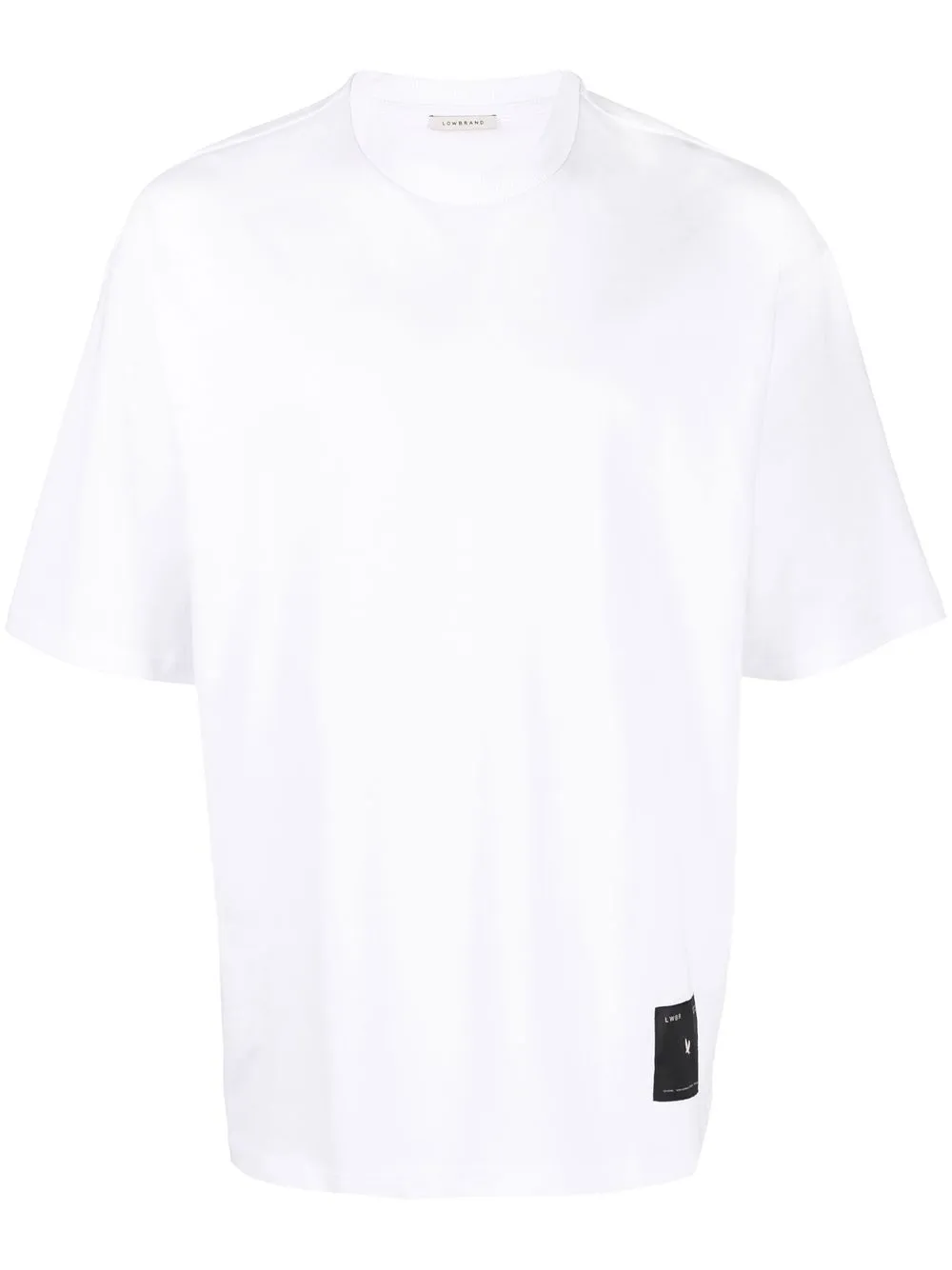 

Low Brand logo-patch cotton T-shirt - White