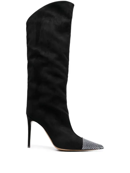 Bottes Bonny 110 mm à ornements en cristal - Alexandre Vauthier - Modalova