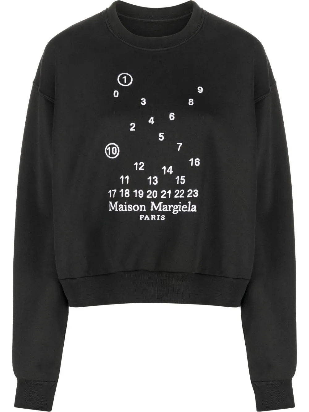 

Maison Margiela embroidered crew neck sweatshirt - Negro