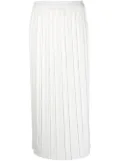 Roberto Collina pleated midi-skirt - White