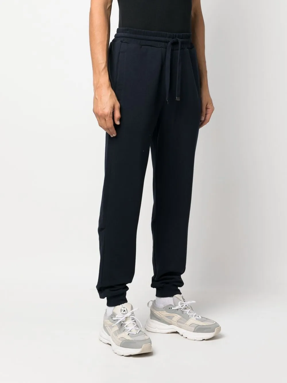 Dondup Drawstring-waist Tapered Joggers In Blau