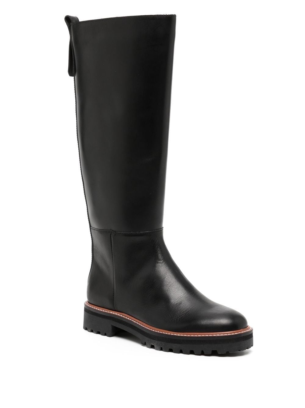 Shop Reformation Kata Bucket Leather Boots In Black