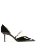 Jimmy Choo Aurelie 65mm pearl-embellished pumps - Black