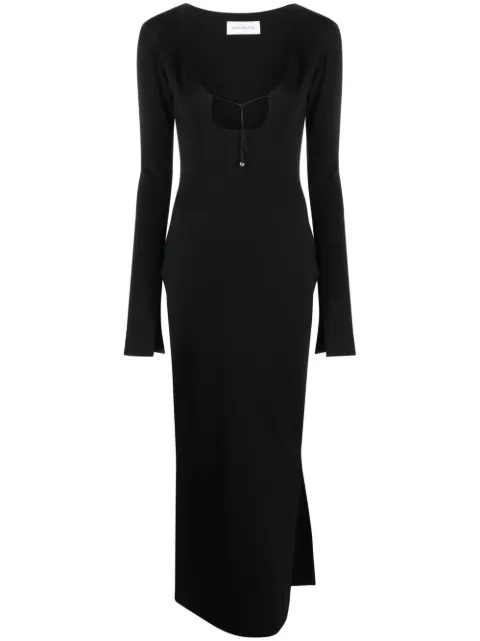 16Arlington square-neck long-sleeve dress