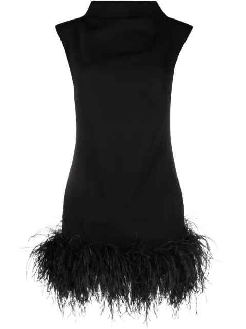 16Arlington Nyx feather-trim minidress
