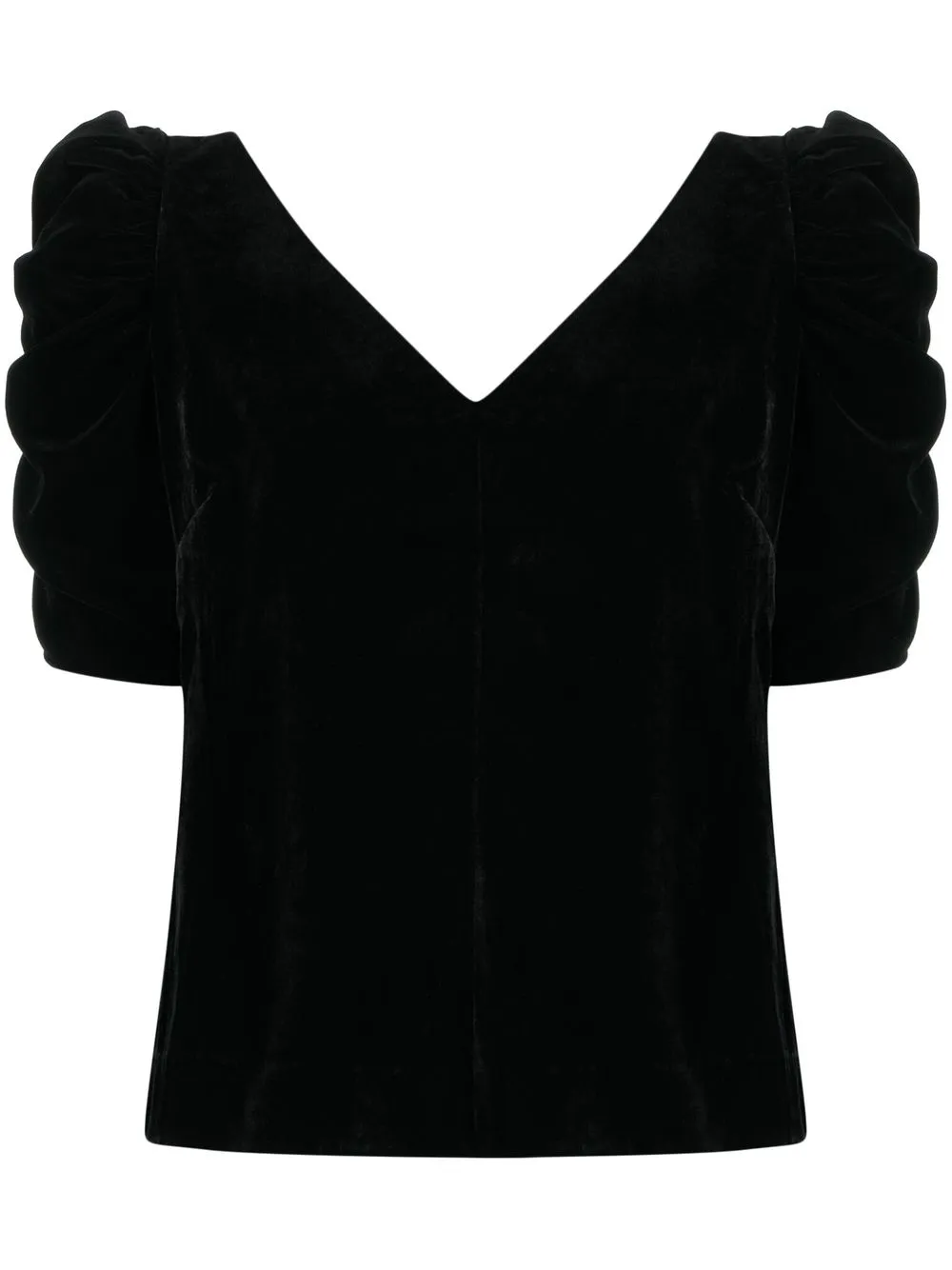 

FRAME top de terciopelo con diseño fruncido - Negro