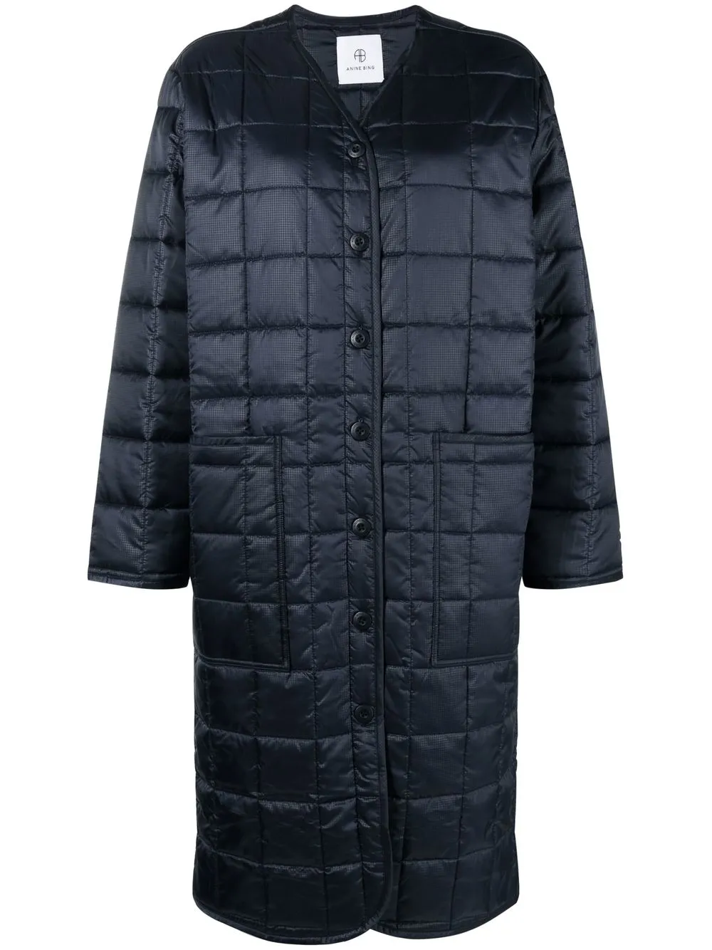 

ANINE BING Andy padded button-up coat - Blue