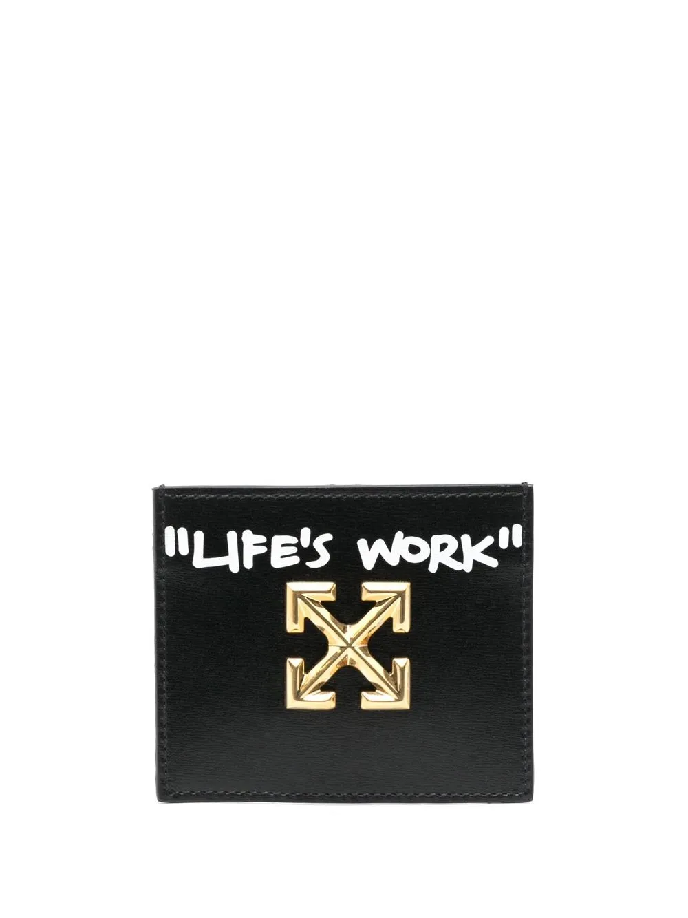 

Off-White Quote-motif cardholder - Black