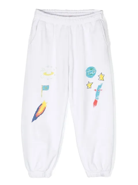 Kids Worldwide hand-drawn space print sweatpants