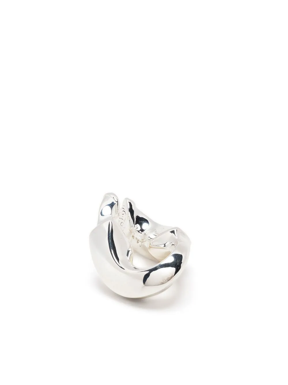 SWEETLIMEJUICE arete earcuff en forma de remolino | plateado | Image 1