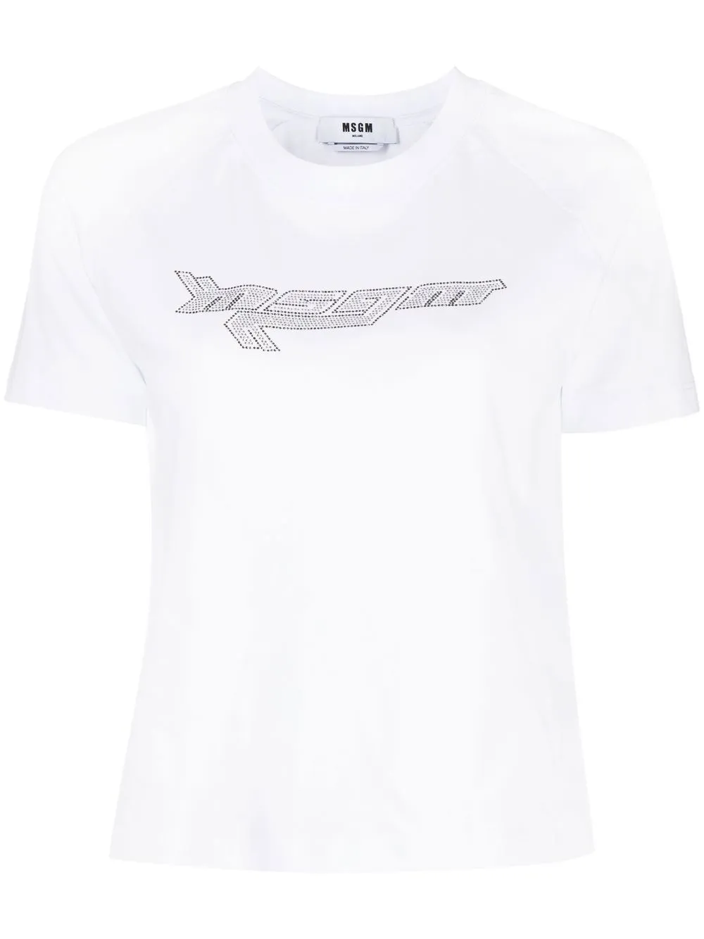 

MSGM logo-embellished cotton T-shirt - White