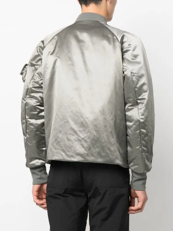 FENDI Satin zip up Bomber Jacket Green FARFETCH IE