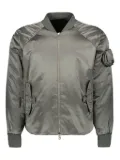 FENDI satin zip-up bomber jacket - Grey