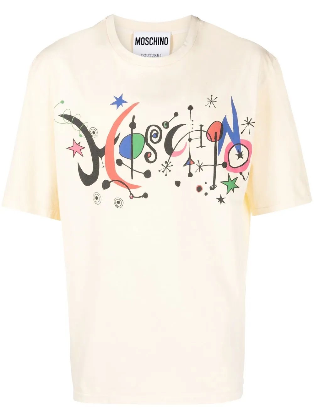 

Moschino new wave logo cotton T-shirt - Yellow