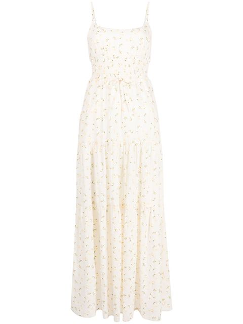 peony floral-print maxi dress