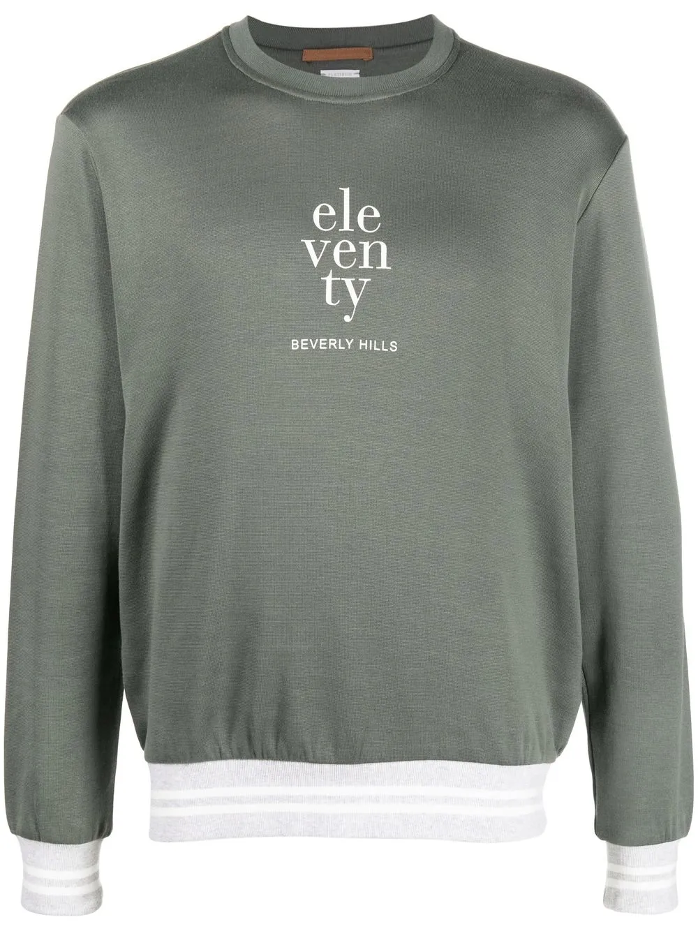 

Eleventy sudadera con logo estampado - Verde