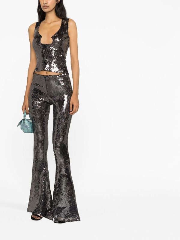 16Arlington sequin-embellished Flared Trousers - Farfetch