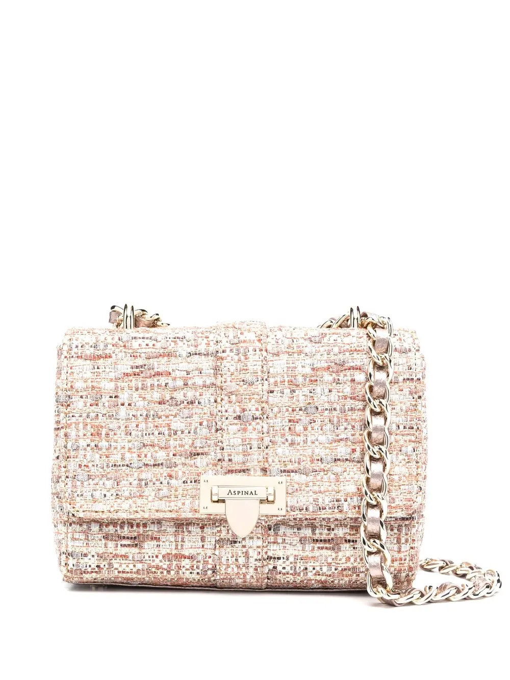 

Aspinal Of London Lottie tweed shoulder bag - Neutrals