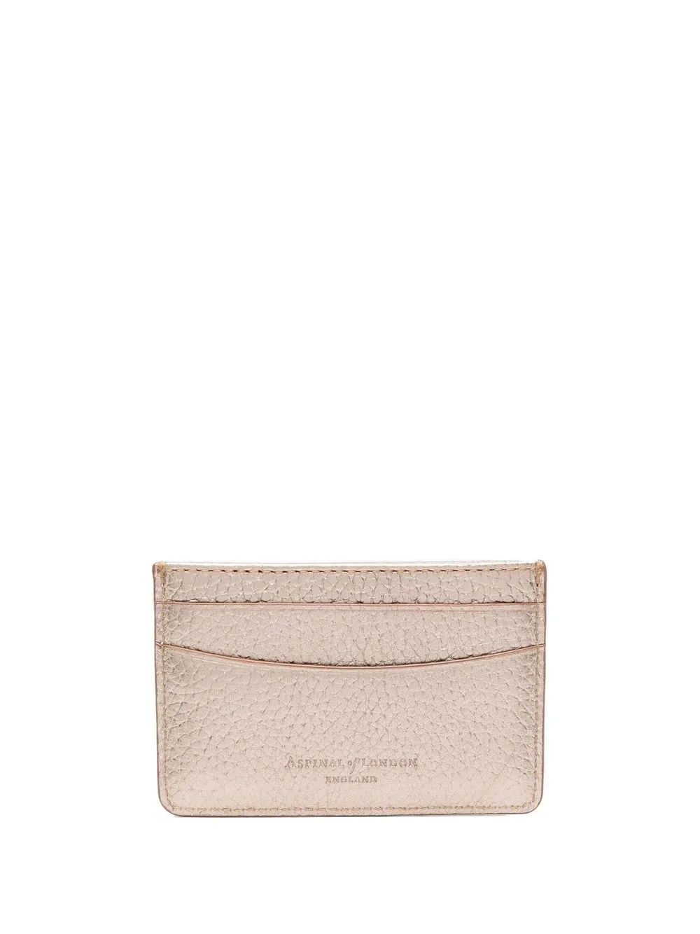 

Aspinal Of London embossed-logo card case - Neutrals