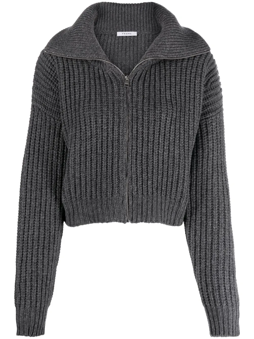 

FRAME zip-fastening long-sleeve cardigan - Grey