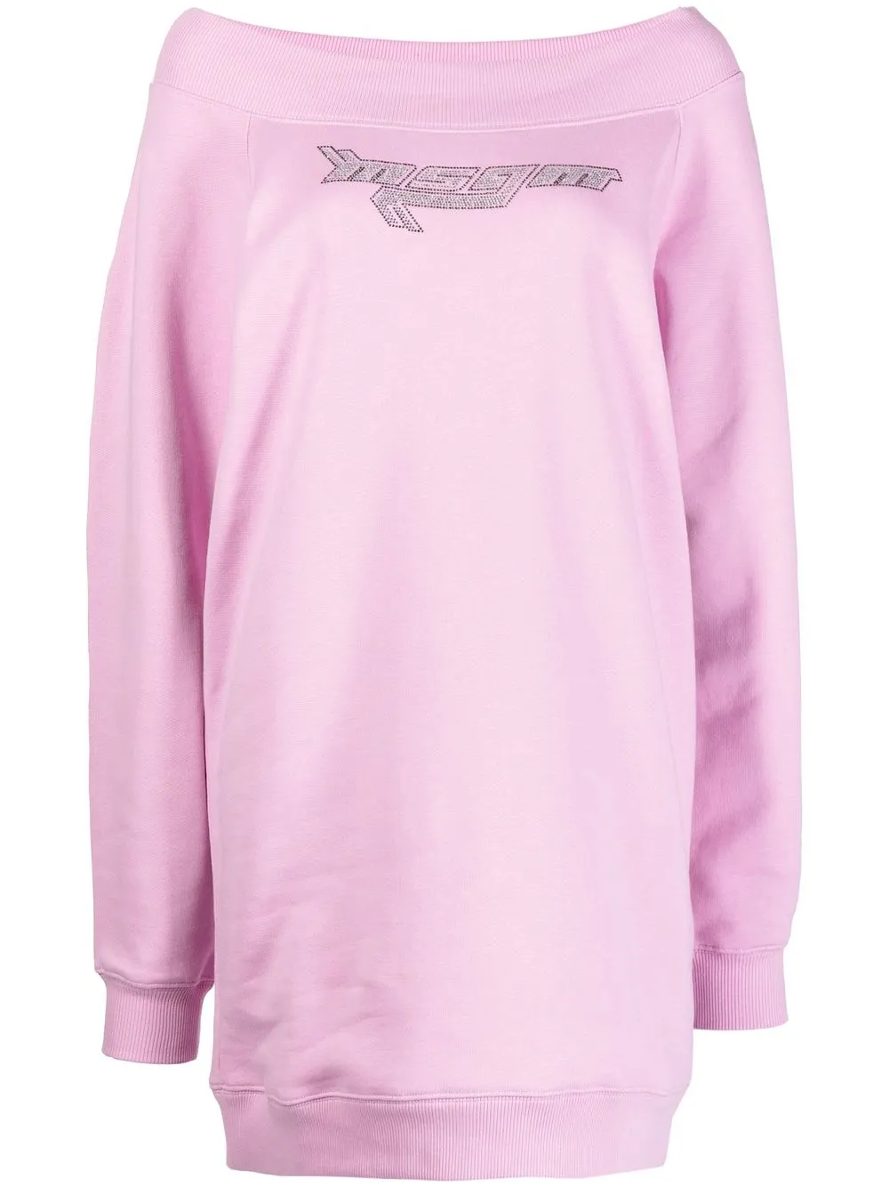

MSGM rhinestone sweatshirt dress - Pink