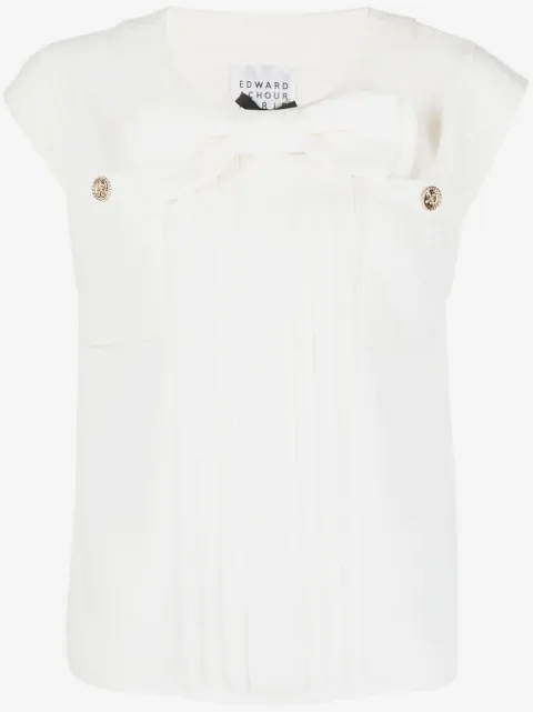 Edward Achour Paris top con detalle de moño